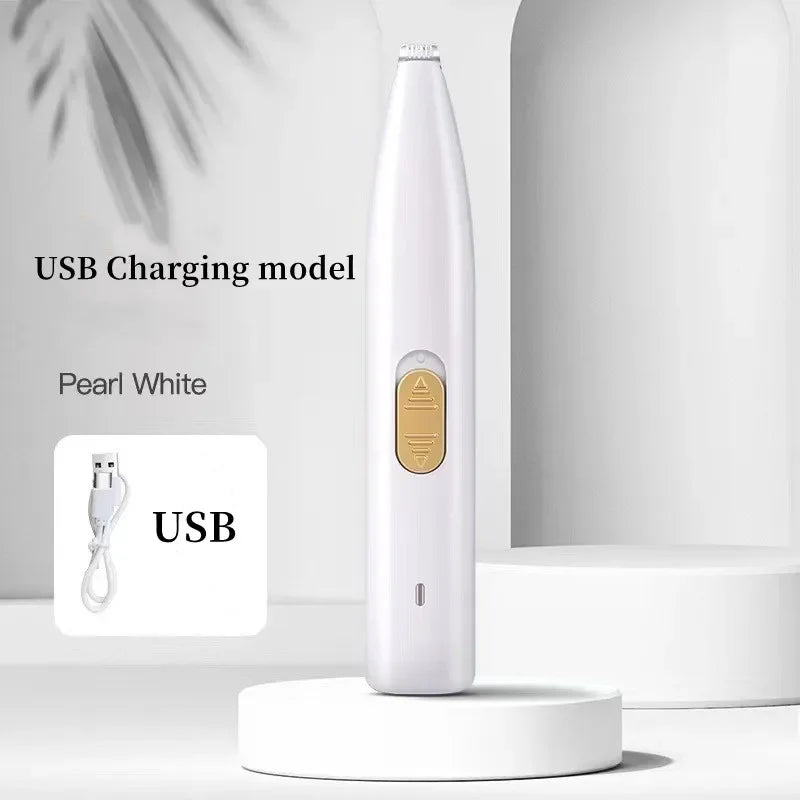 Pearl white USB charging device on a light gray background with 'USB' label.