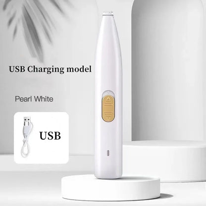 Pearl white USB charging device on a light gray background with 'USB' label.