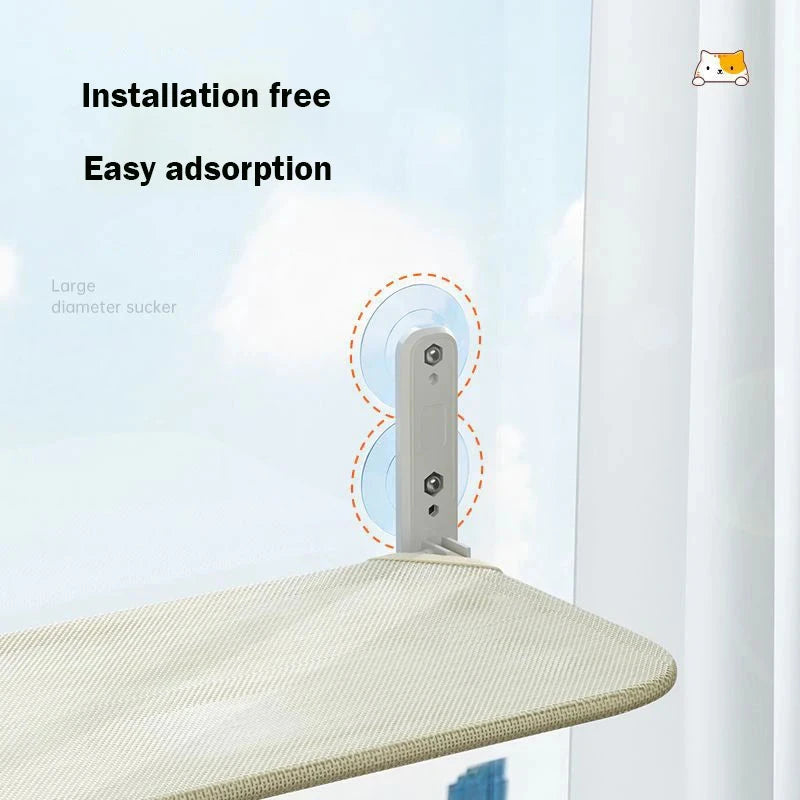 Cat Window Hammock Bed – Foldable, Breathable, Strong Suction Cups