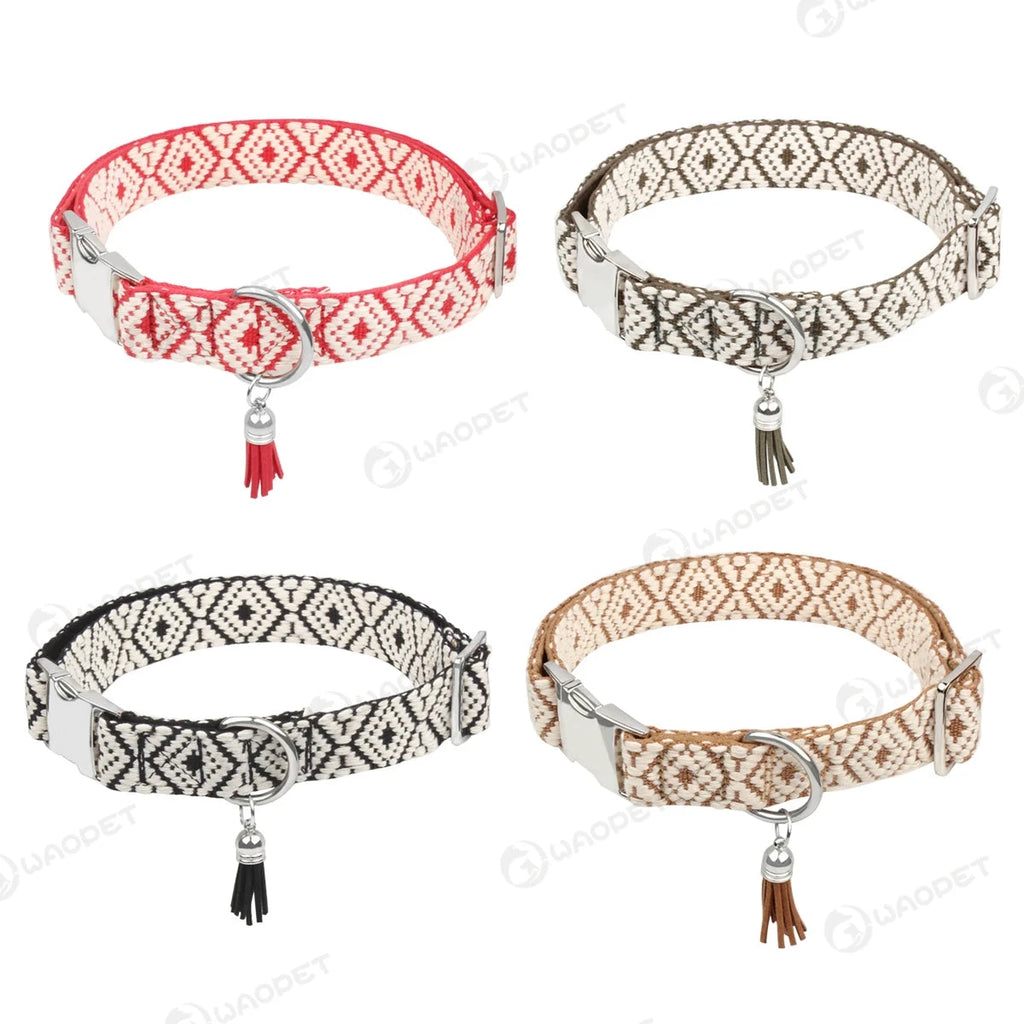 Bohemian Ethnic Style Pet Collars – Adjustable, Durable, Trendy | Whisker House