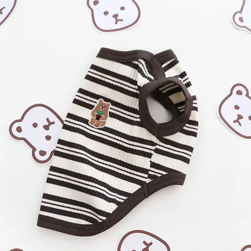 Cotton rib dog shirt product photo