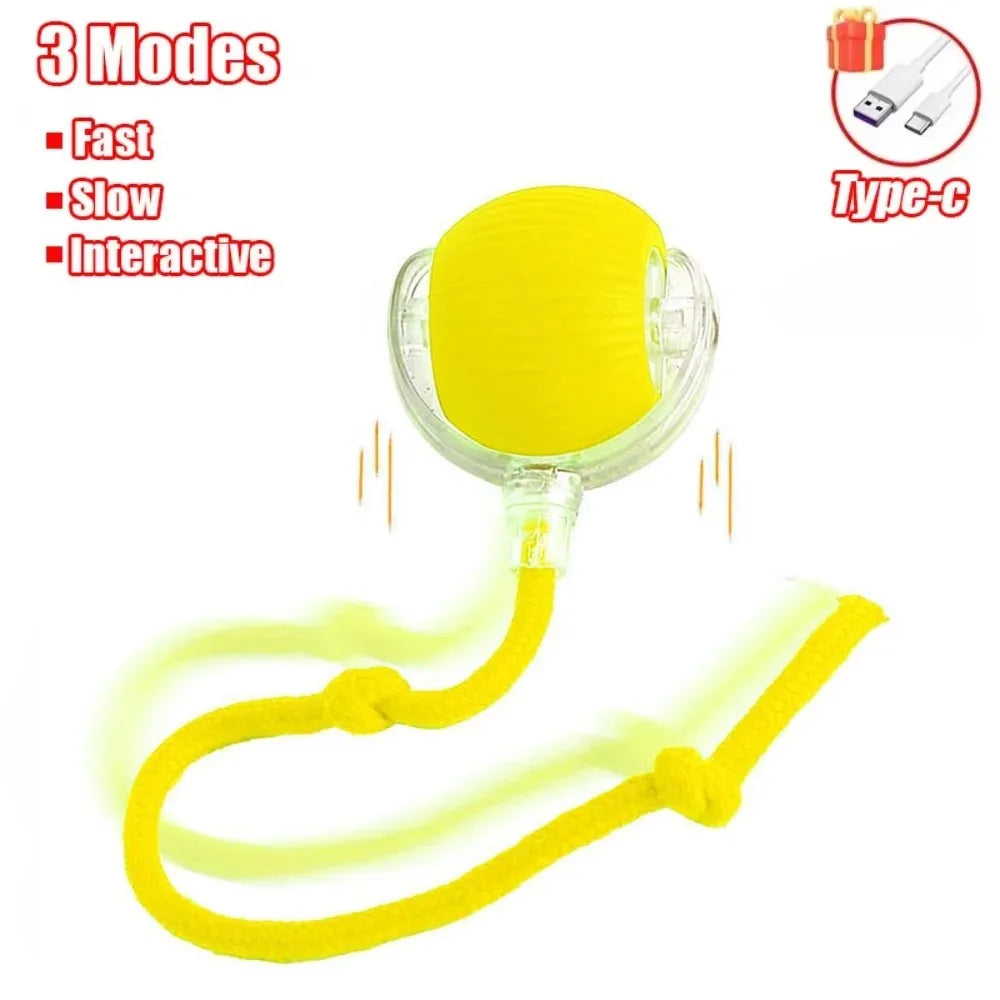 Yellow device with a USB cable on a white background, featuring text about modes and USB type.