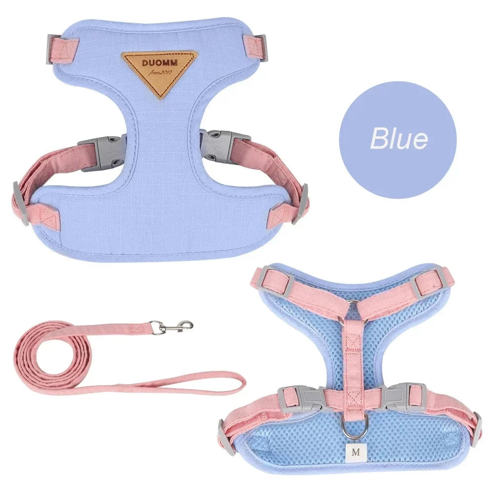Pet Harness and Leash Set – Breathable & Durable for Small Dogs and Cats