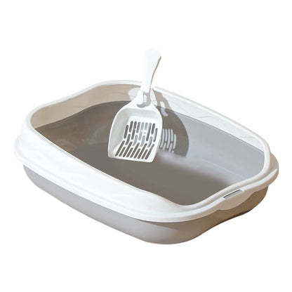 Semi-Enclosed Cat Litter Box – Large Spatter-Proof Kitten Toilet