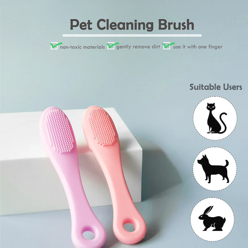 Soft Silicone Pet Finger Brush – Dog & Cat Eye & Tooth Care