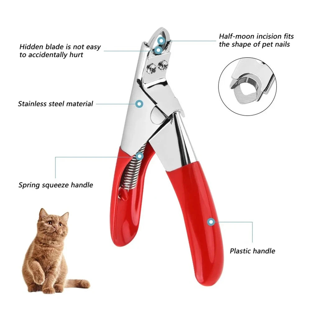 Dog Cat Nail Clipper – Stainless Steel Pet Toes Cutter & Grooming Tool
