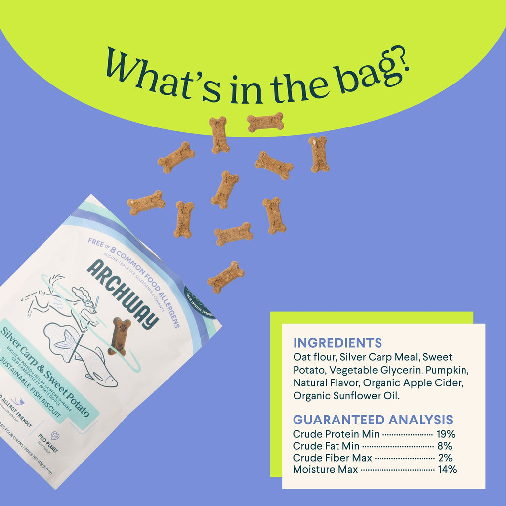 Archway Silver Carp & Sweet Potato Dog Treats | Whisker House - Whisker House
