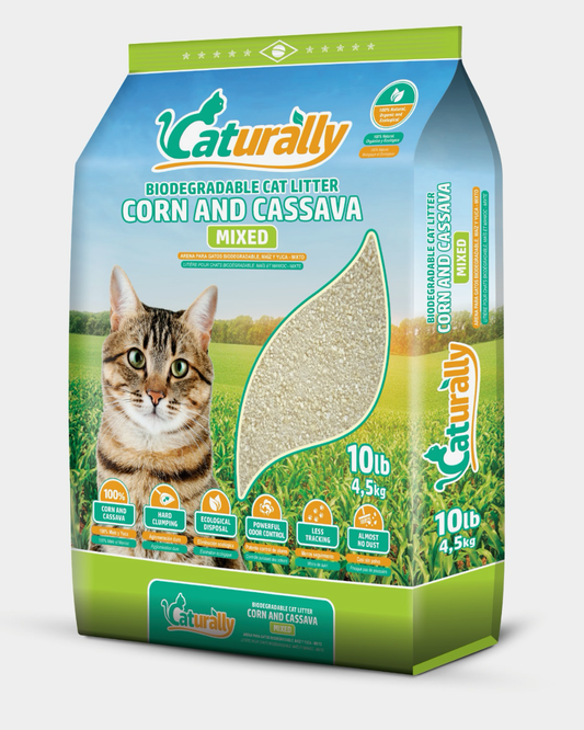 PurrFriendlyLitter cassava and corn cat litter, natural clumping unscented 10 lb bag