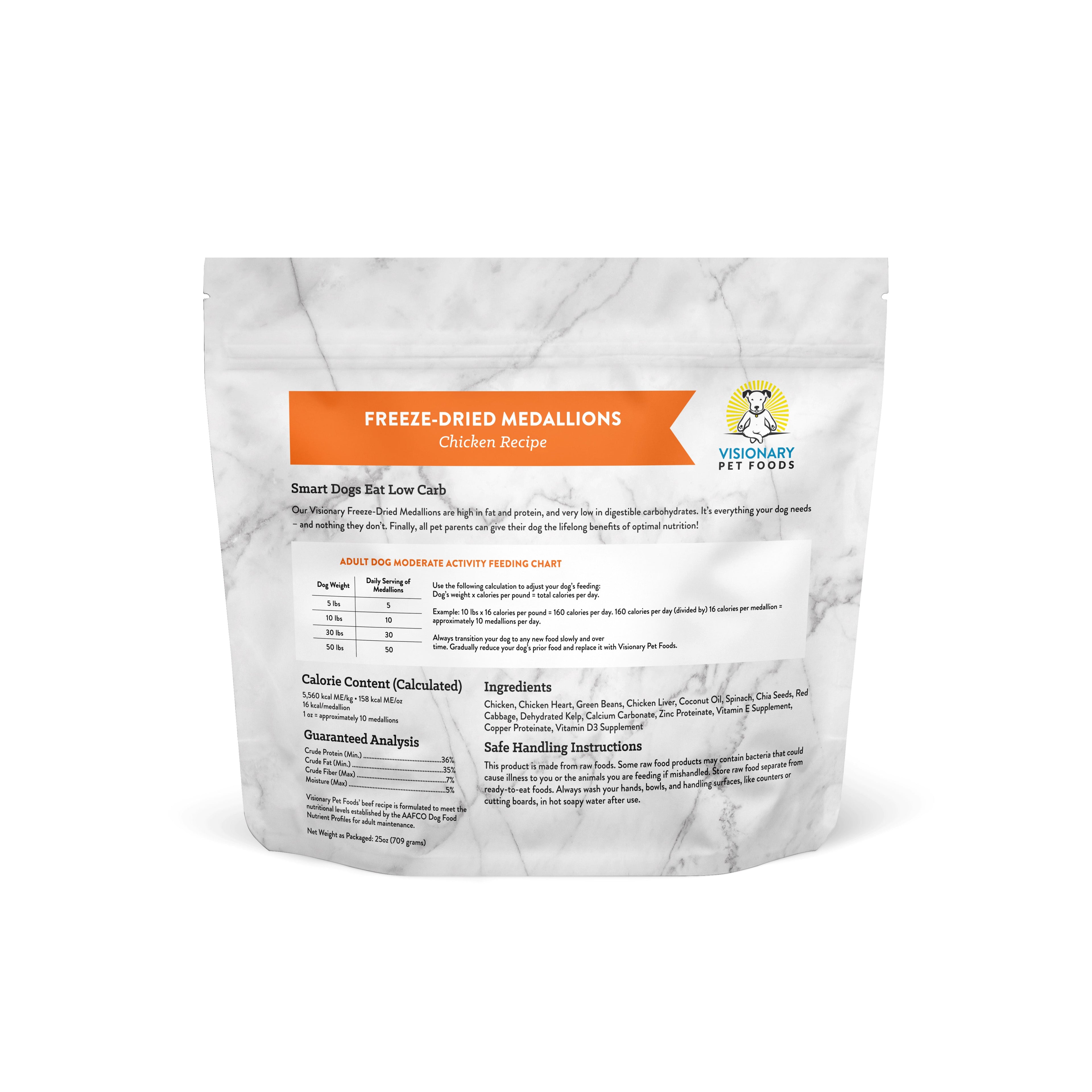 Visionary Pet Foods Freeze-Dried Chicken Dog Food – 25oz Bag - Whisker House