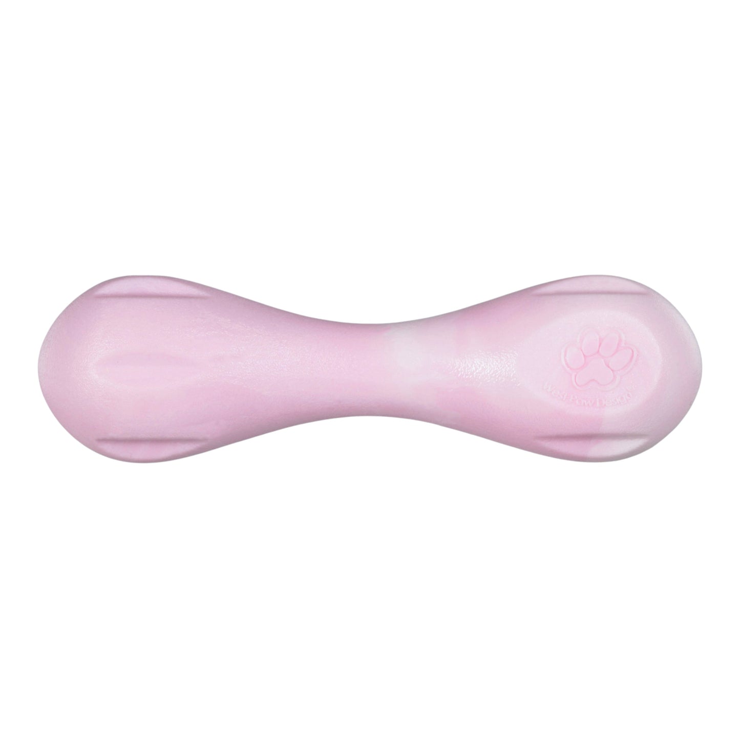 Pink dog toy on a white background