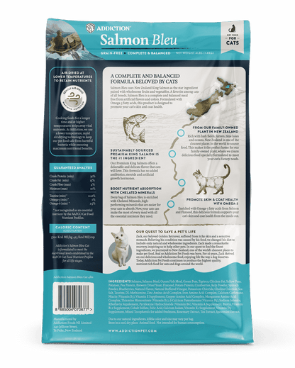 Salmon Bleu Dry Cat Food package, product photo 16 of 23