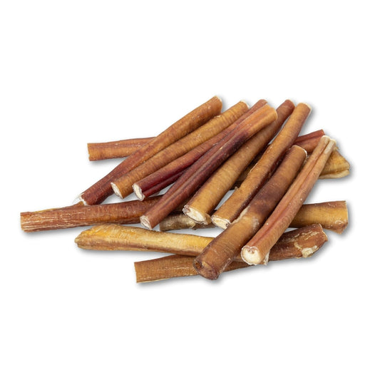 6 inch thick beef bully sticks for dogs, 25 count bulk case for heavy chewers