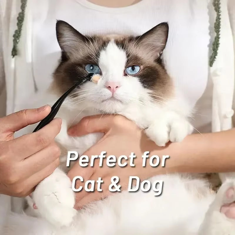 Dog & Cat Tear Stain Remover Brush – Soft Bristle Eye Cleaner