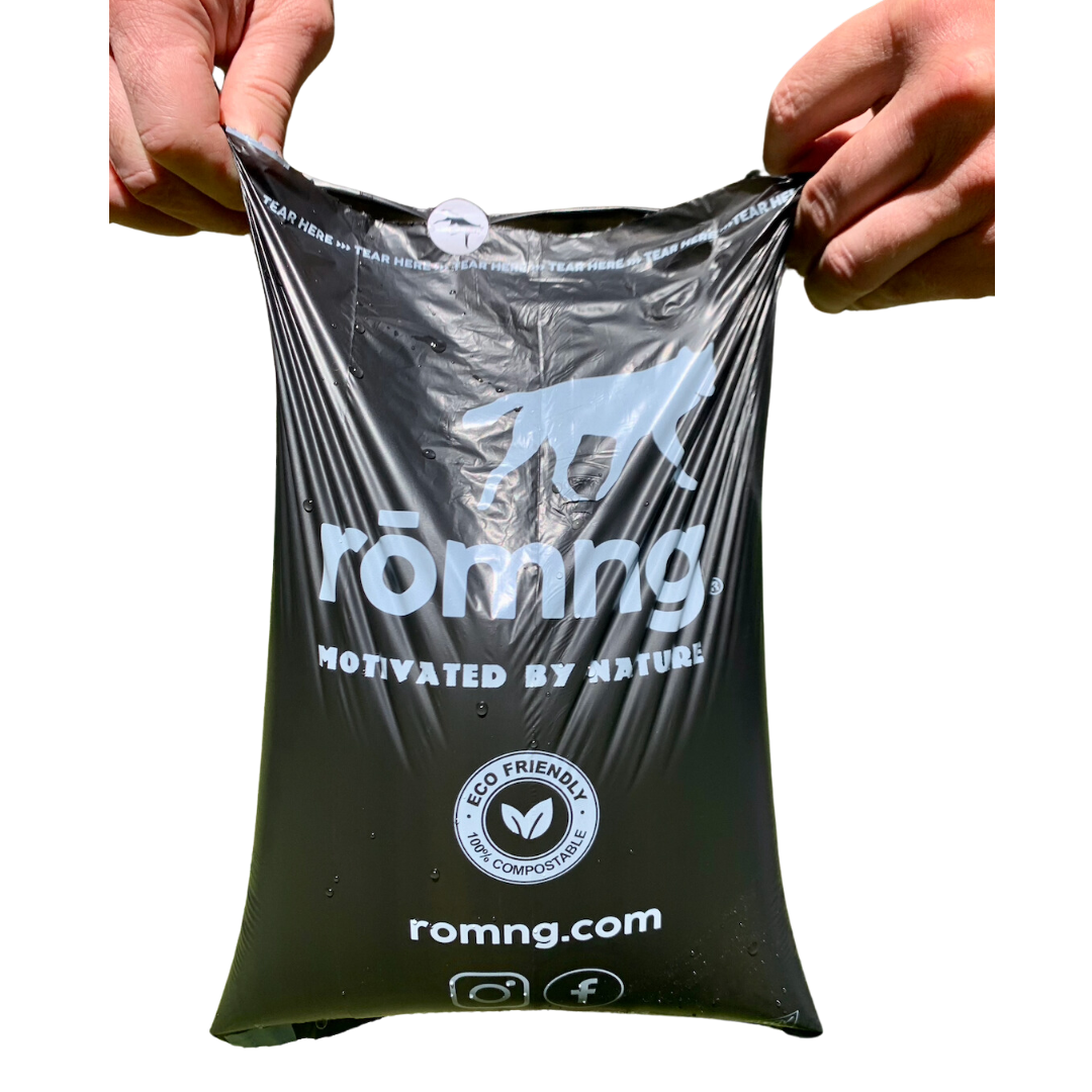 rōmng Compostable Bags + Bamboo Dispenser Bundle