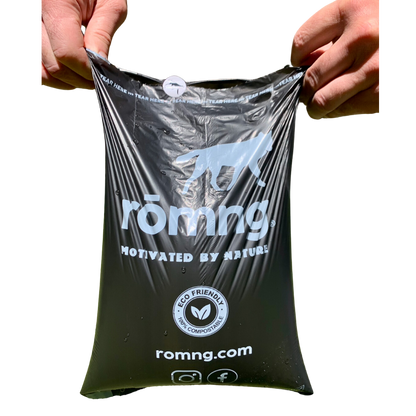 rōmng Compostable Bags + Bamboo Dispenser Bundle
