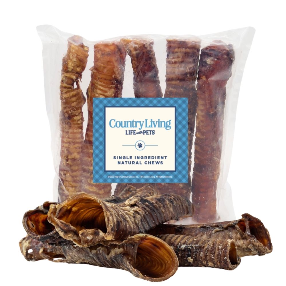 12 inch beef trachea dog chews, 5 pack of naturally hollow single ingredient chews