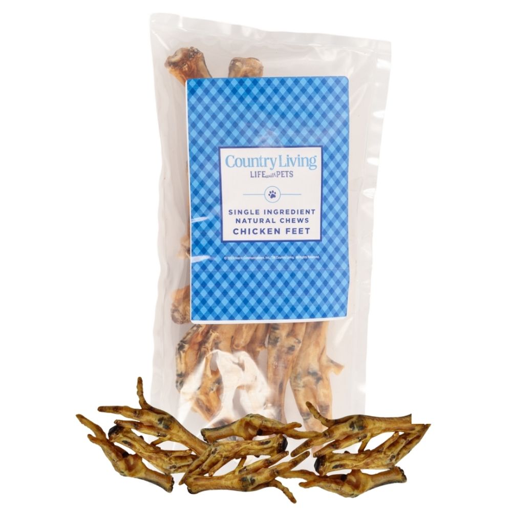 Dehydrated chicken feet dog treats, 20 pack of crunchy single ingredient chews