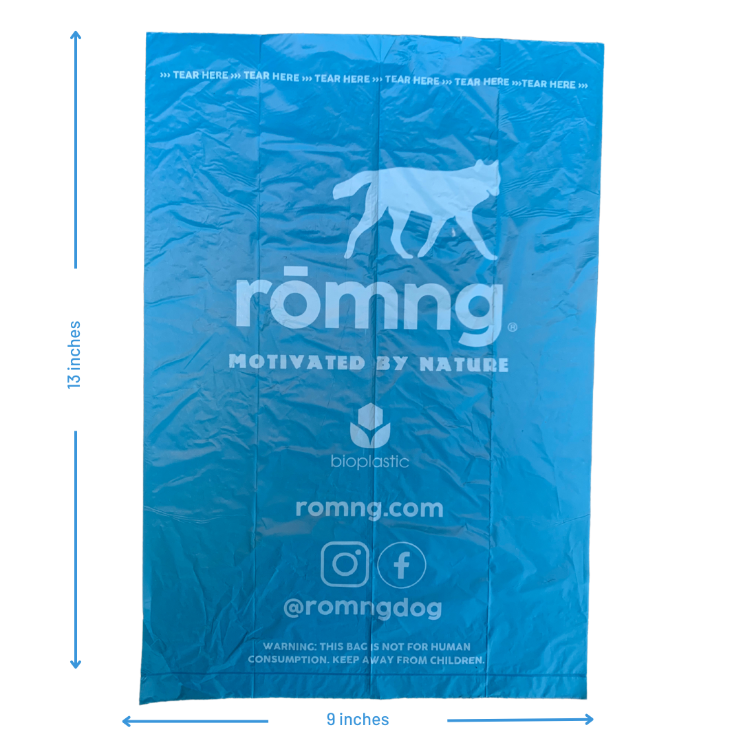 rōmng Bio-Based Dog Poop Bags - Eco-Friendly Choice