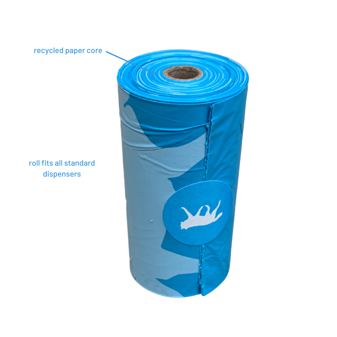 Bio-Based Dog Poop Bags + Bamboo Dispenser rōmng