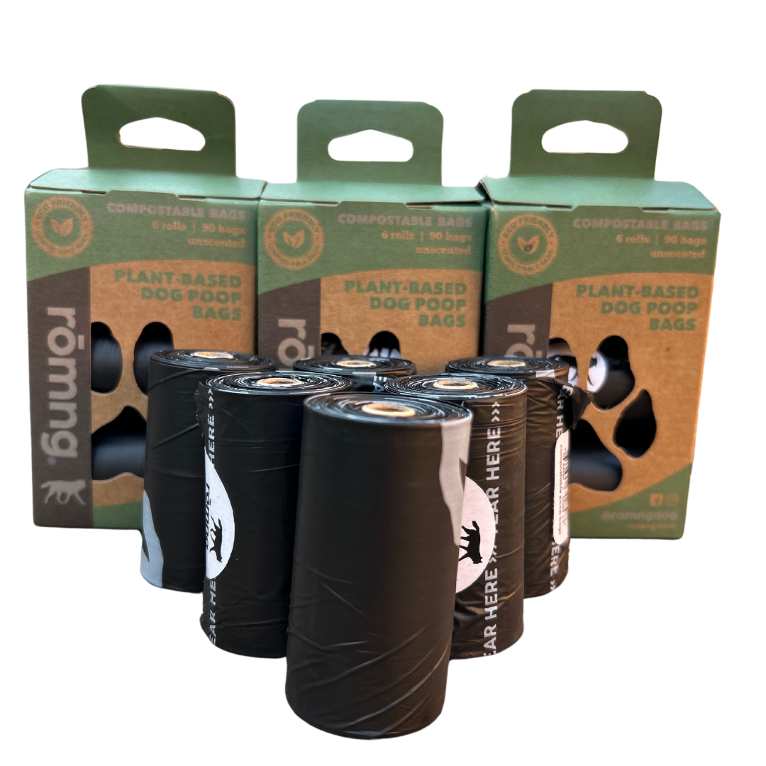 rōmng Compostable Dog Poop Bags - Plant-Based & Thick - Whisker House