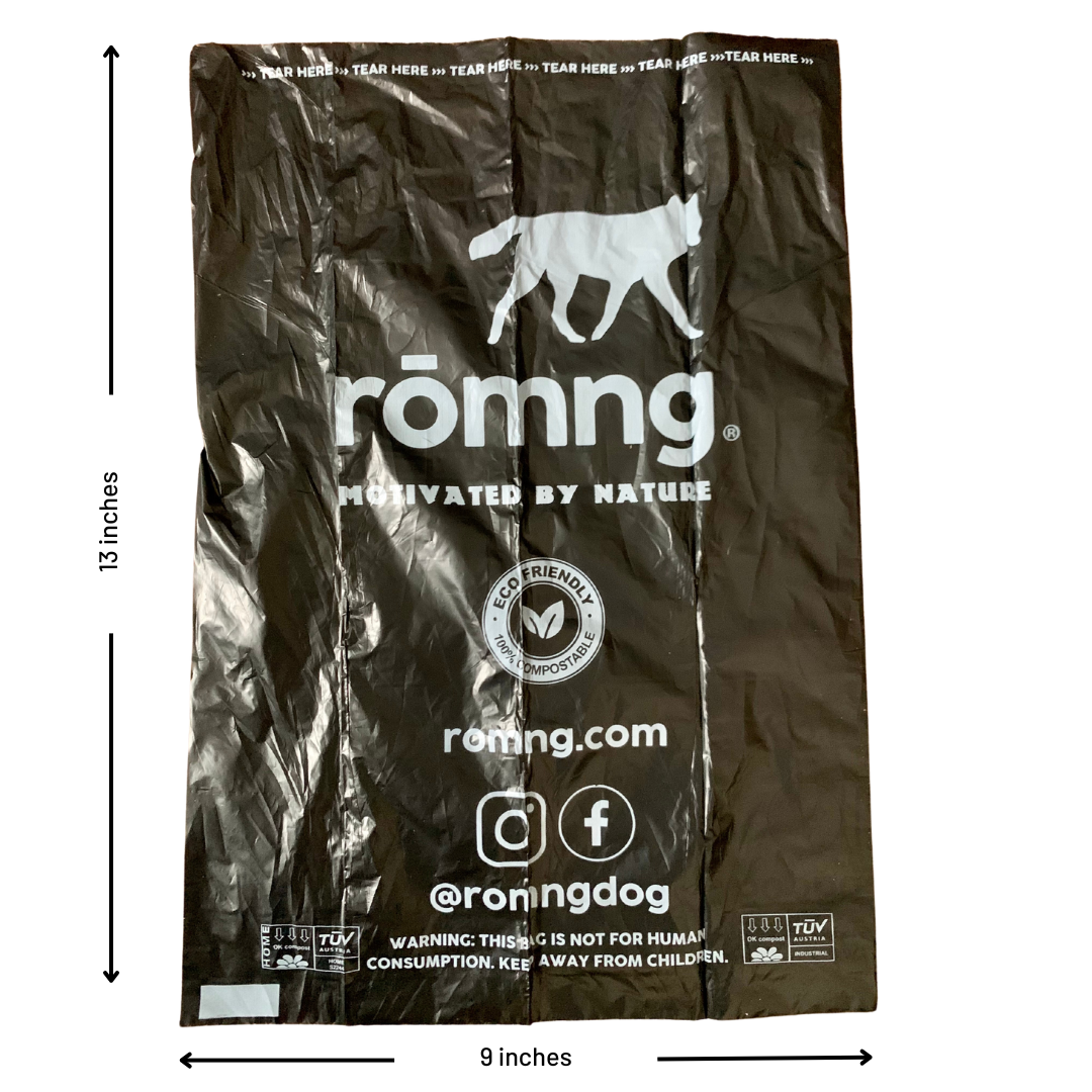 rōmng Compostable Dog Poop Bags - Plant-Based & Thick - Whisker House